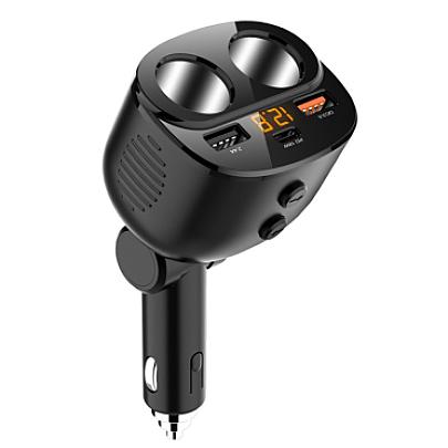 112W Dual Socket Extension FM In-Car Charger FM9
