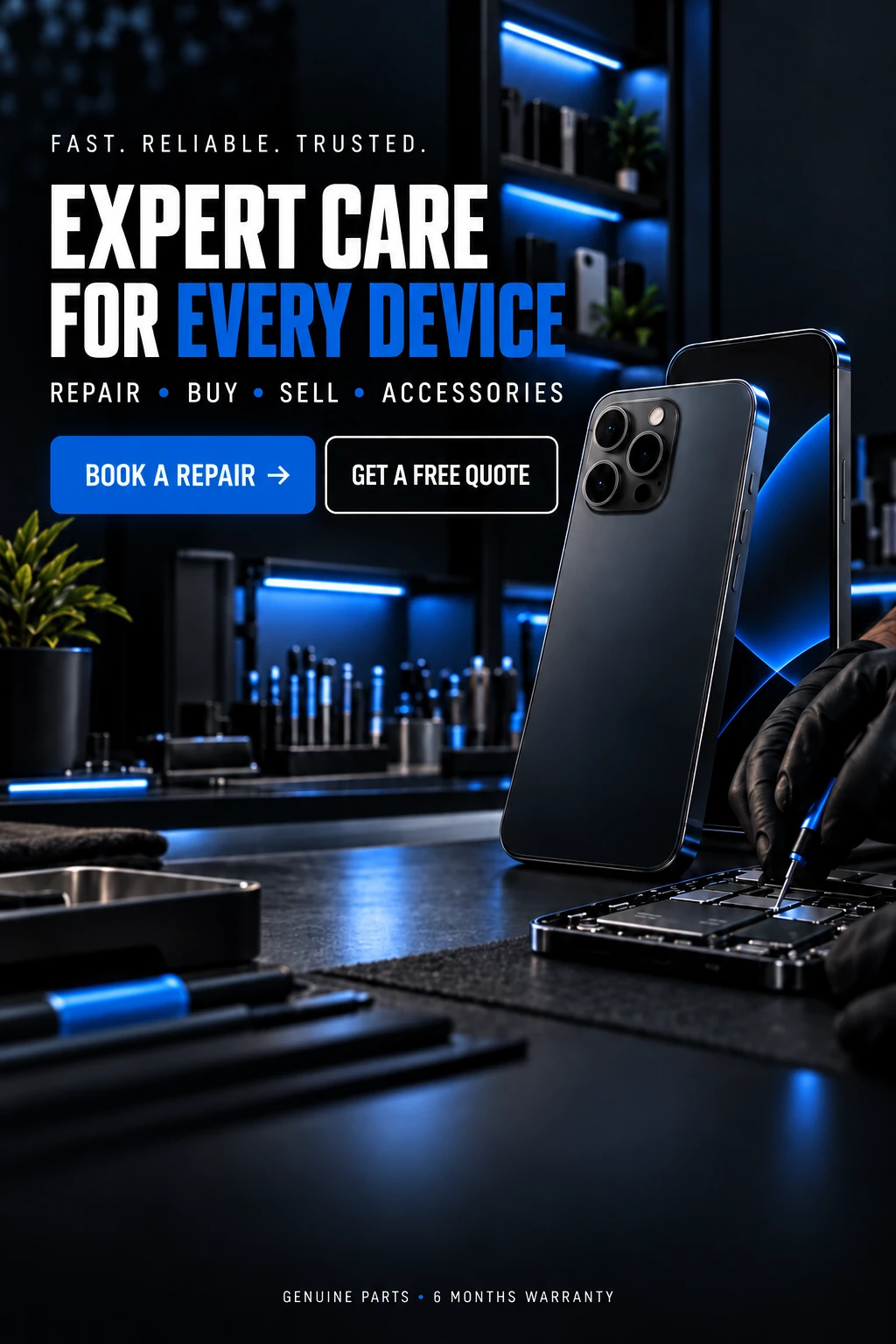 APX repair promotion with phones and repair tools