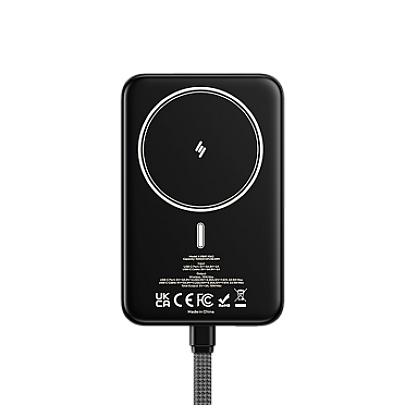 10K Magnetic Power Bank With Build-in USB-C Cable