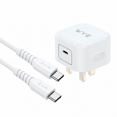 GaN 20W USB-C  Power Adaptor with USB-C to USB-C 1m Cable