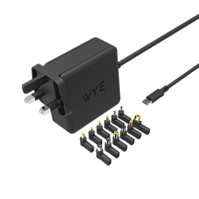 GaN 65W UniversalUSB-C Laptop Chargerwith 12 Different Tips