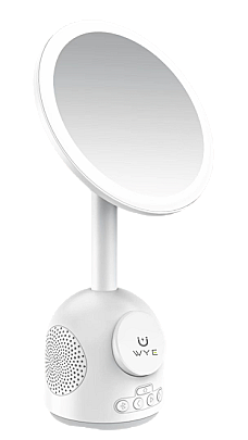 Wireless Charging Stand with Speaker & LED Mirror